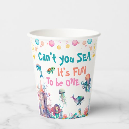 Cant You Sea Its Fun To Be One  Paper Cups
