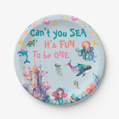 Cant You Sea Its Fun To Be One  Paper Plates
