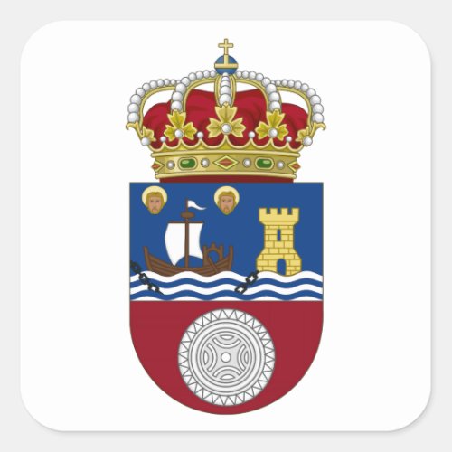 Cantabria Spain Coat of Arms Square Sticker