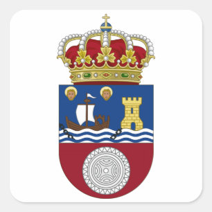 Cantabria (Spain) Coat of Arms Square Sticker