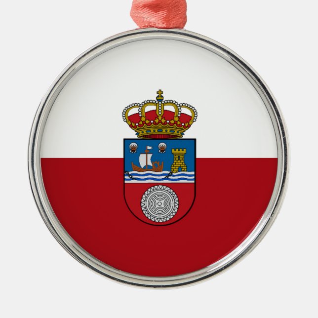 Cantabria (Spain) Flag Metal Ornament (Front)