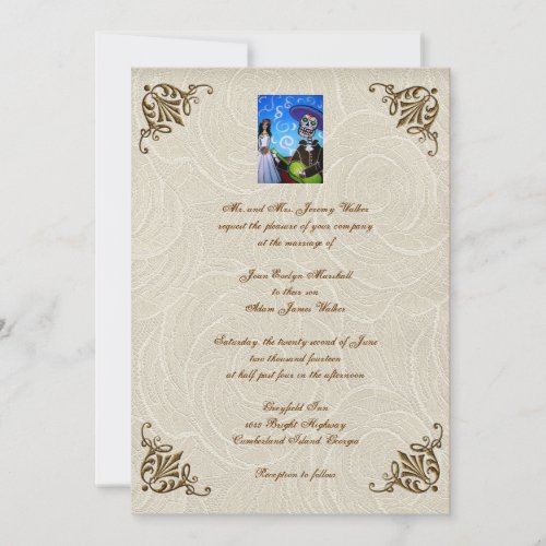 Cantada Day of the Dead Wedding Invitation