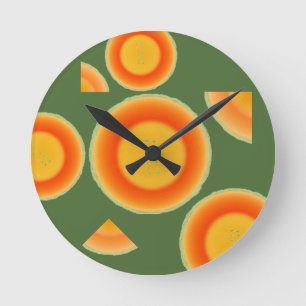 Cantalope Cantaloupe Fruit Wall Clock