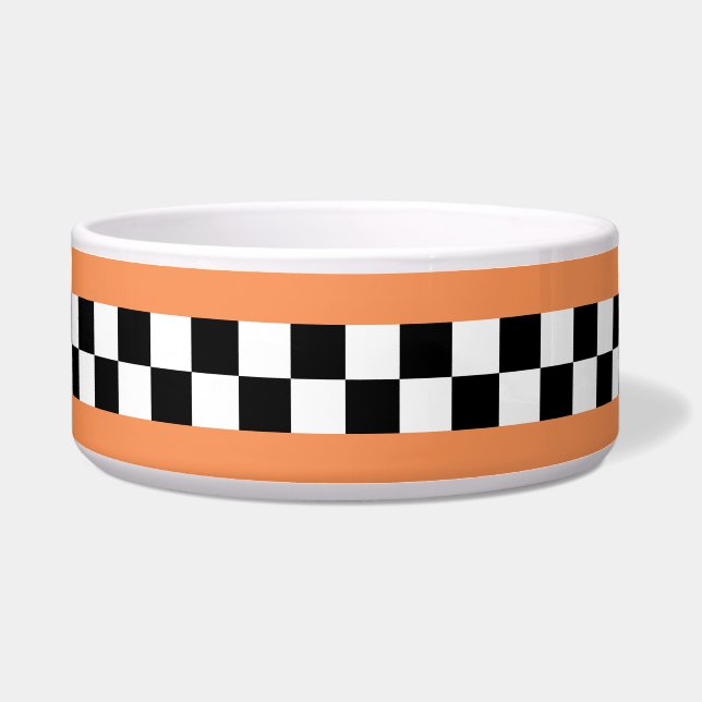 cantaloup striped checkers bowl (Front)