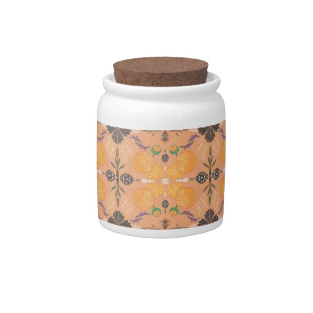 Cantaloupe (Peach) Candy Jar (Front)