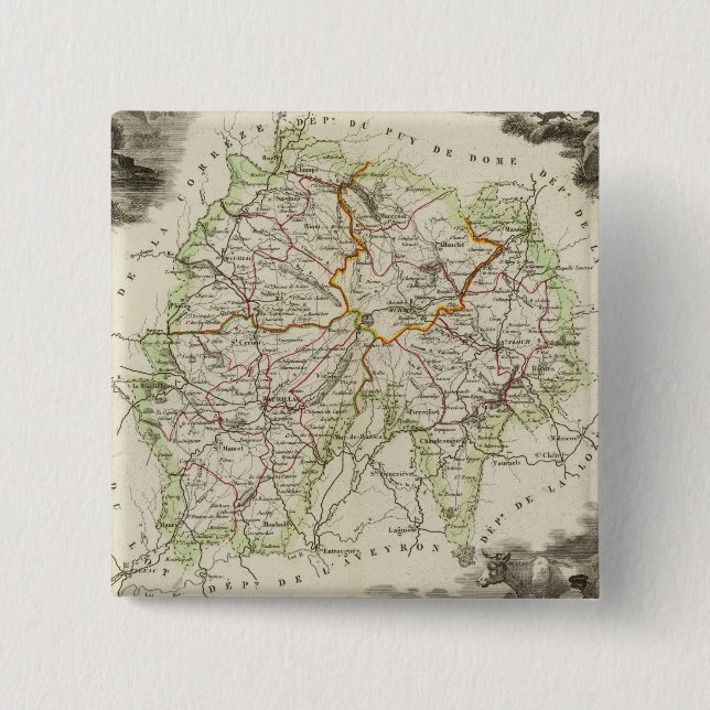 Cantaloupe Pinback Button (Front)