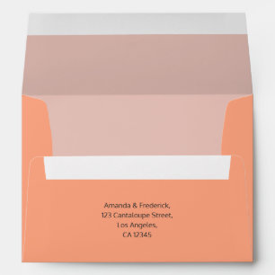 Cantaloupe Wedding Envelope