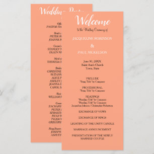 Cantaloupe Wedding Program