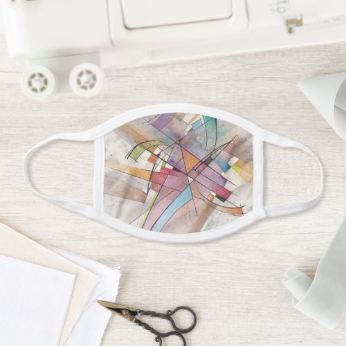 CANTATA IN PASTEL ABSTRACT ART DESIGN FACE MASK