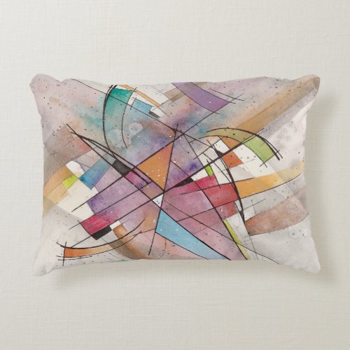 CANTATA in PASTEL MAJOR Abstract Art Accent Pillow