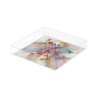 CANTATA in PASTEL MAJOR Abstract Art Acrylic Tray
