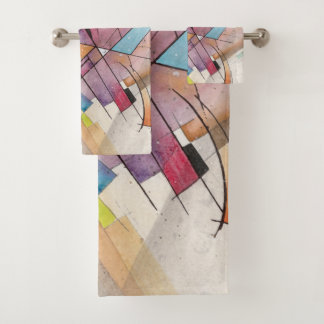 CANTATA in PASTEL MAJOR Abstract Art Bath Towel Set