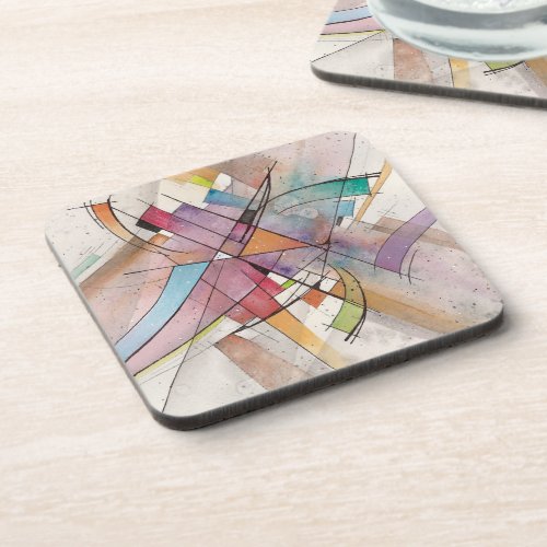 CANTATA in PASTEL MAJOR Abstract Art Beverage Coaster