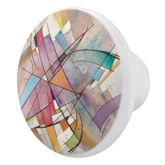 CANTATA in PASTEL MAJOR Abstract Art Ceramic Knob