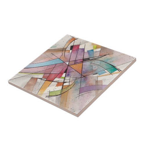 CANTATA in PASTEL MAJOR Abstract Art Ceramic Tile