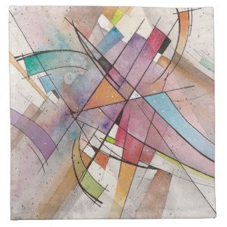 CANTATA in PASTEL MAJOR Abstract Art Cloth Napkin