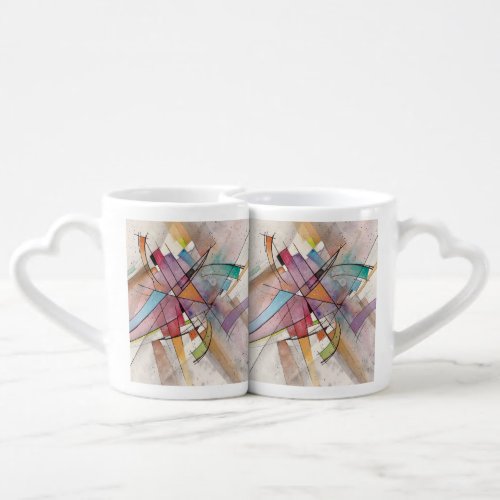 CANTATA in PASTEL MAJOR Abstract Art Coffee Mug Set