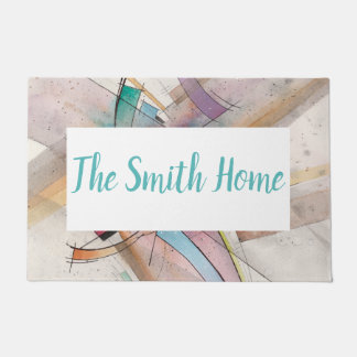 CANTATA in PASTEL MAJOR Abstract Art Doormat