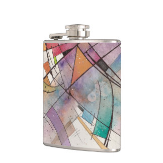 CANTATA in PASTEL MAJOR Abstract Art Flask