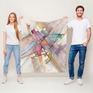 CANTATA in PASTEL MAJOR Abstract Art Fleece Blanket