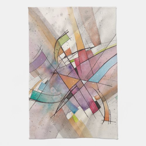 CANTATA in PASTEL MAJOR Abstract Art Kitchen Towel