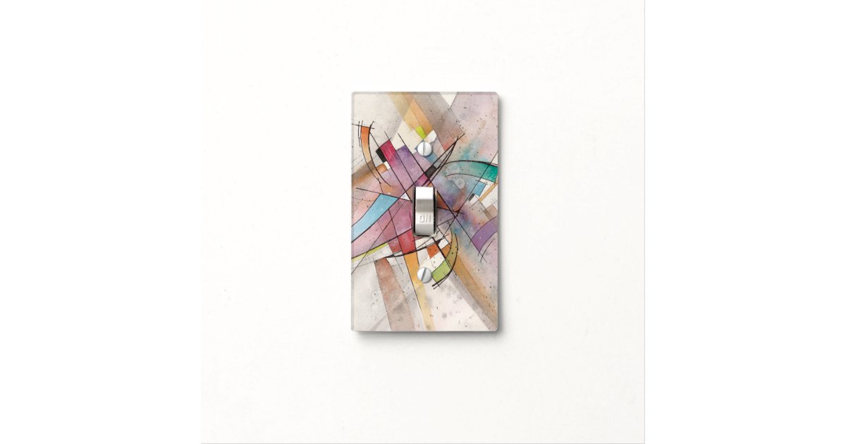 Cantata In Pastel Major Abstract Art Light Switch Cover Zazzle Com