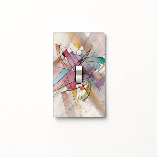 CANTATA in PASTEL MAJOR Abstract Art Light Switch Cover (In Situ)