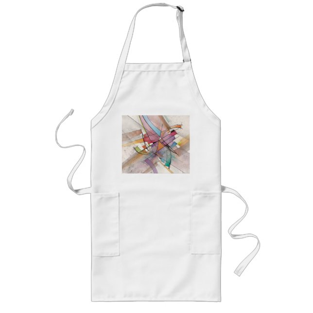 CANTATA in PASTEL MAJOR Abstract Art Long Apron (Front)