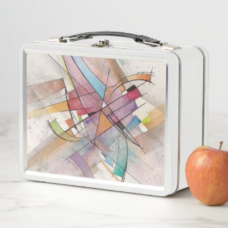 CANTATA in PASTEL MAJOR Abstract Art Metal Lunch Box