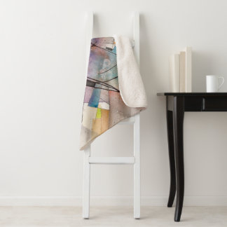 CANTATA in PASTEL MAJOR Abstract Art Sherpa Blanket