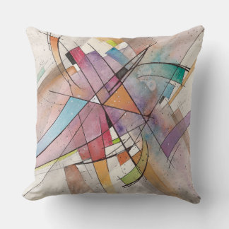 CANTATA in PASTEL MAJOR Abstract Art Throw Pillow