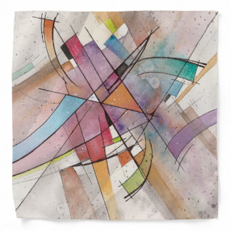 CANTATA in PASTEL MAJOR Abstract Art Watercolor Bandana