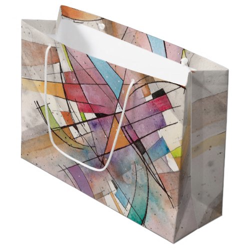 CANTATA in PASTEL MAJOR Abstract Art Watercolor Large Gift Bag