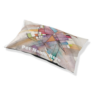 CANTATA in PASTEL MAJOR Abstract Art Watercolor Pet Bed