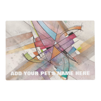 CANTATA in PASTEL MAJOR Abstract Art Watercolor Placemat