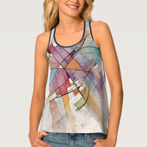 CANTATA in PASTEL MAJOR Abstract Art Watercolor Tank Top