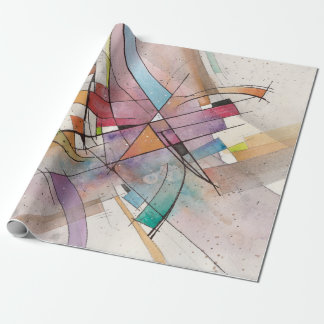 CANTATA in PASTEL MAJOR Abstract Art Watercolor Wrapping Paper