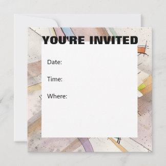 CANTATA in PASTEL MAJOR Abstract Party Invitation