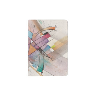 CANTATA in PASTEL MAJOR Abstract Watercolor Art Passport Holder