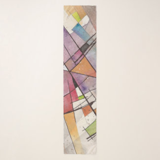 CANTATA in PASTEL MAJOR Abstract Watercolor Art Scarf