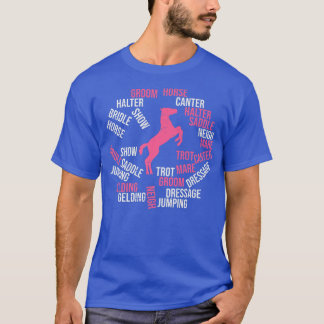 Canter Trot Barn Groom Horses Dressage Horseback R T-Shirt