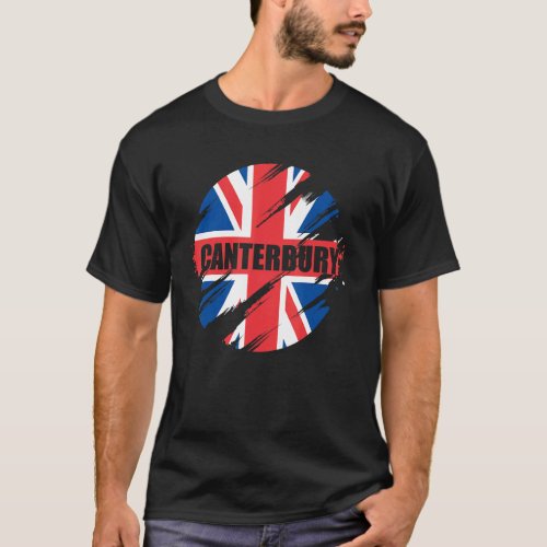 Canterbury British Flag England Uk Britain Union J T_Shirt