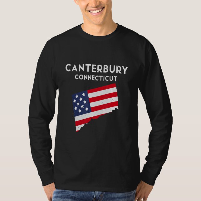 Canterbury Connecticut USA State America Travel Co T-Shirt (Front)