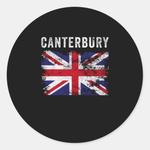 Canterbury UK Flag England Souvenir Classic Round Sticker