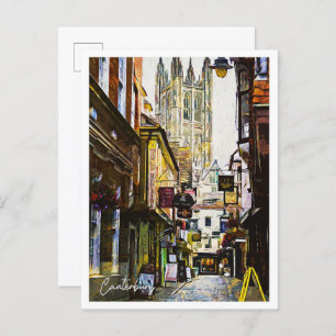 Canterbury United Kingdom Beautiful Oil Paint Postcard
