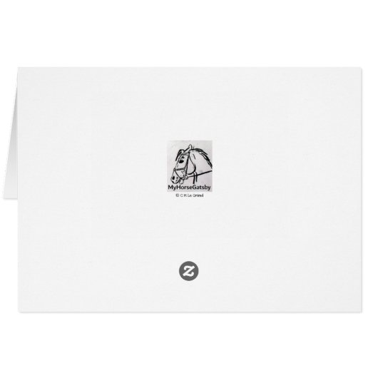 Cantering Horse on Marbled Background (Back Horizontal)