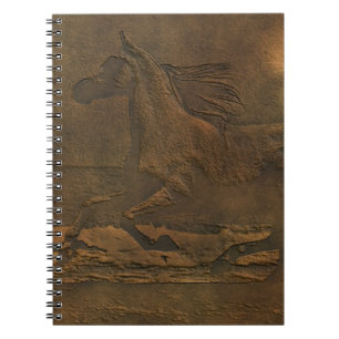 Cantering Wild Spirited Horse Faux Leather-effect Notebook