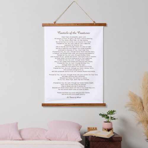 Canticle of the Creatures by St Francis of Assisi Hanging Tapestry