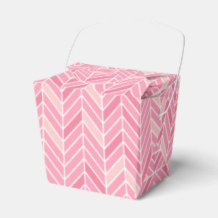 Cantilevered Chevron Favor Box   peony pink