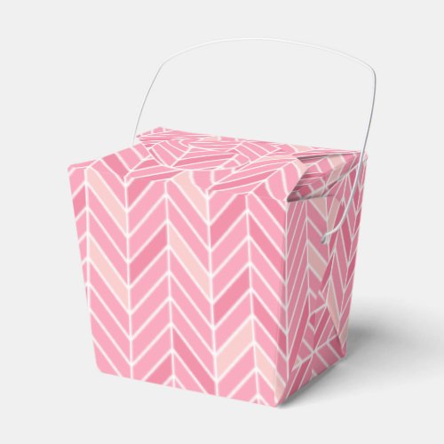 Cantilevered Chevron Favor Box  peony pink
